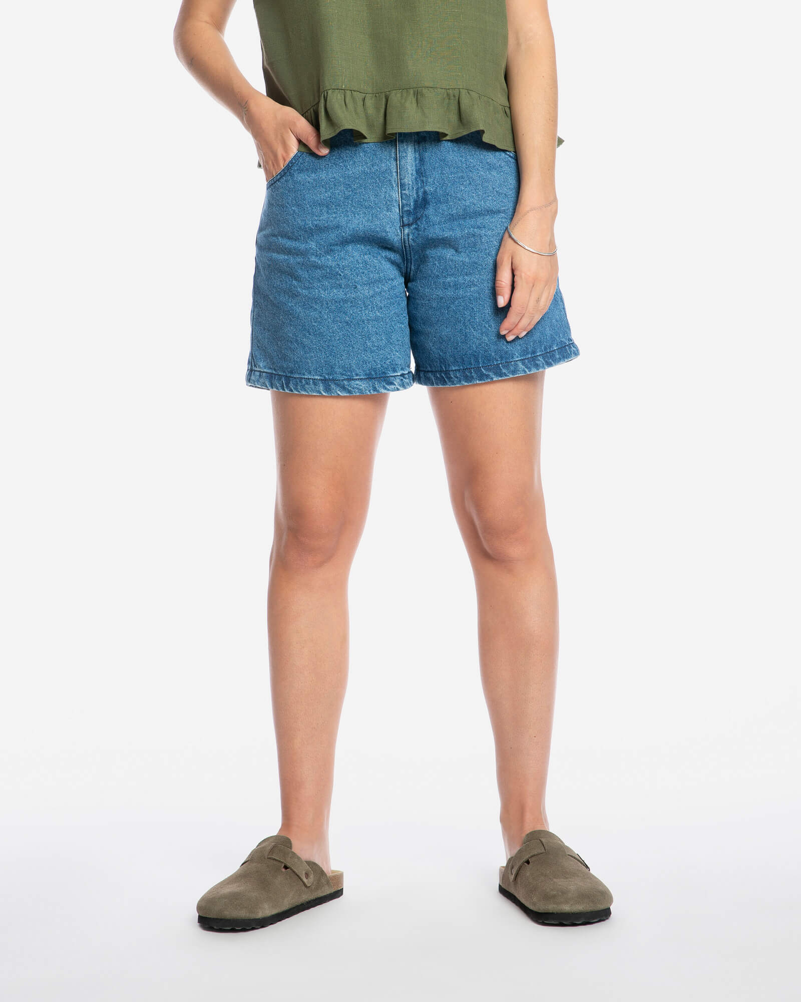Blaue Shorts aus Bio-Baumwolle von Matona