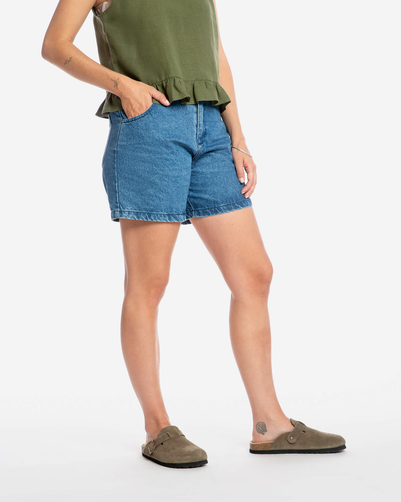 Blaue Shorts aus Bio-Baumwolle von Matona