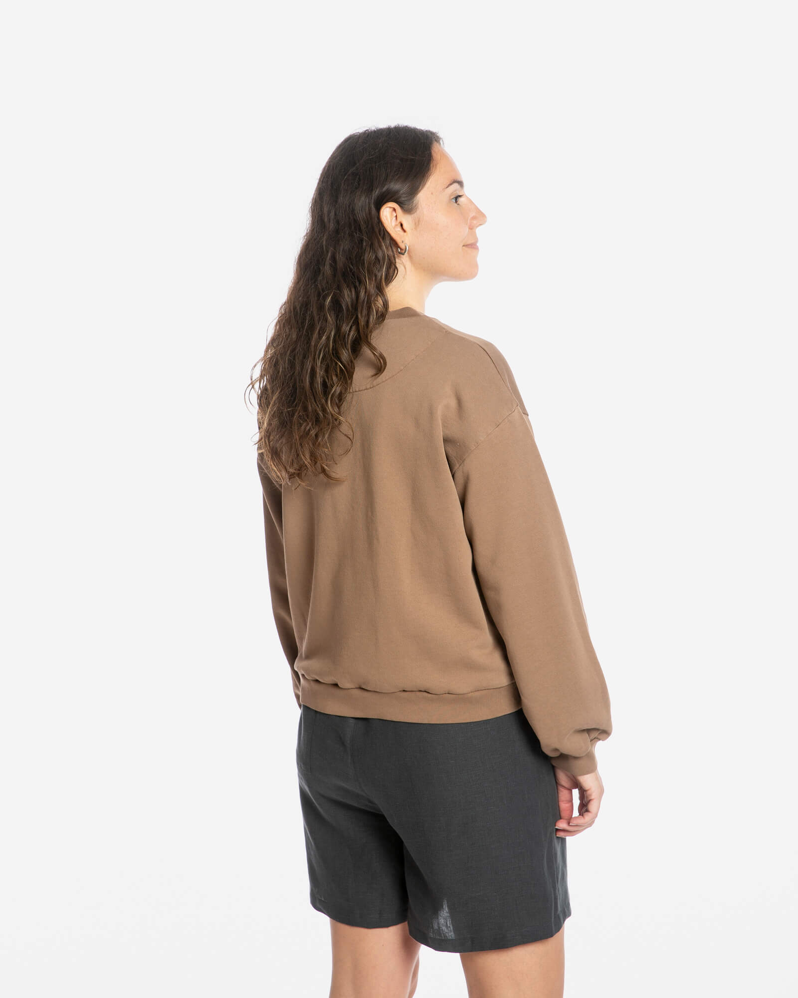 Hellbraunes Sweatshirt aus 100% Bio-Baumwolle von Matona