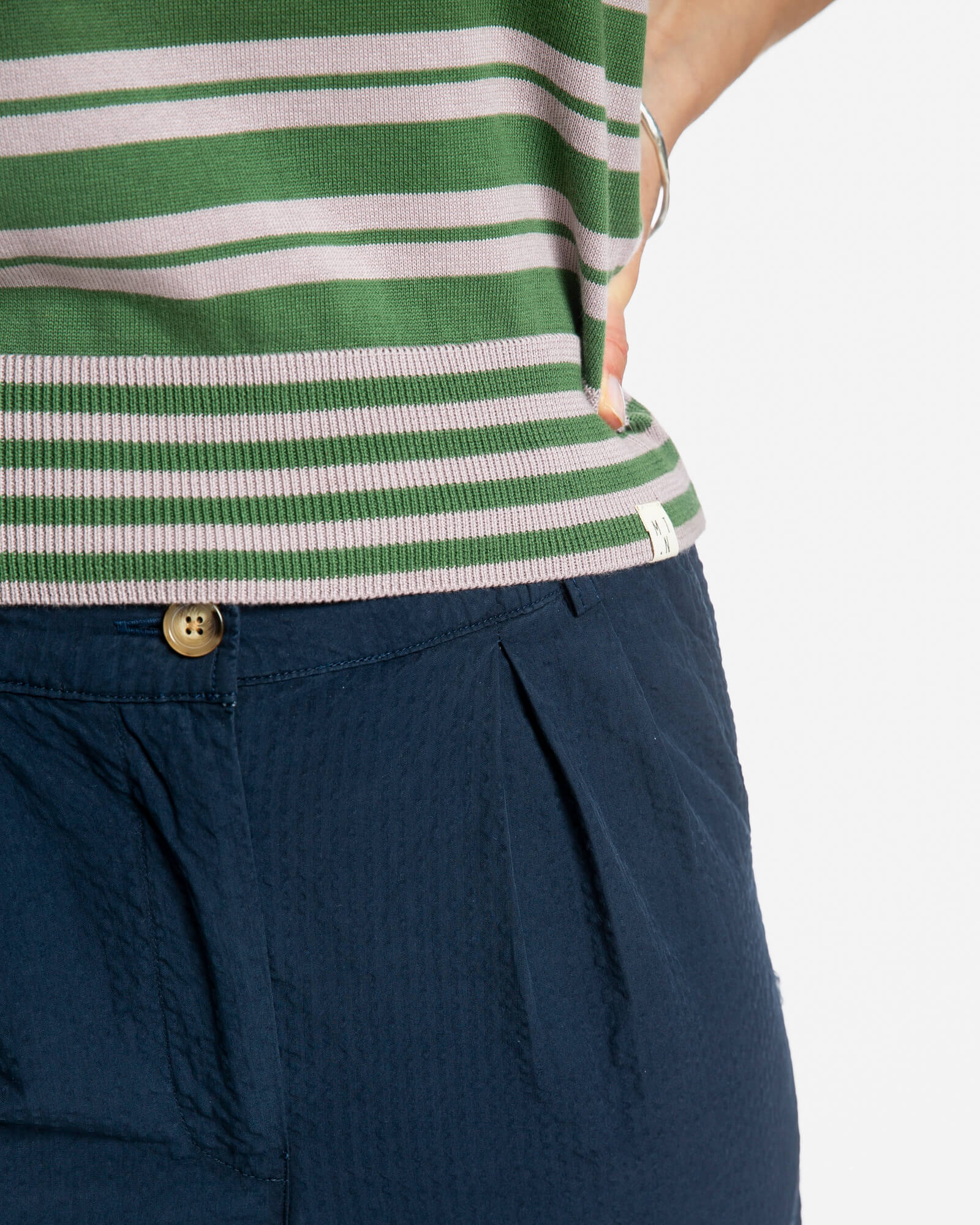 Dunkelblaue Hose aus 100% Bio-Baumwolle von Matona