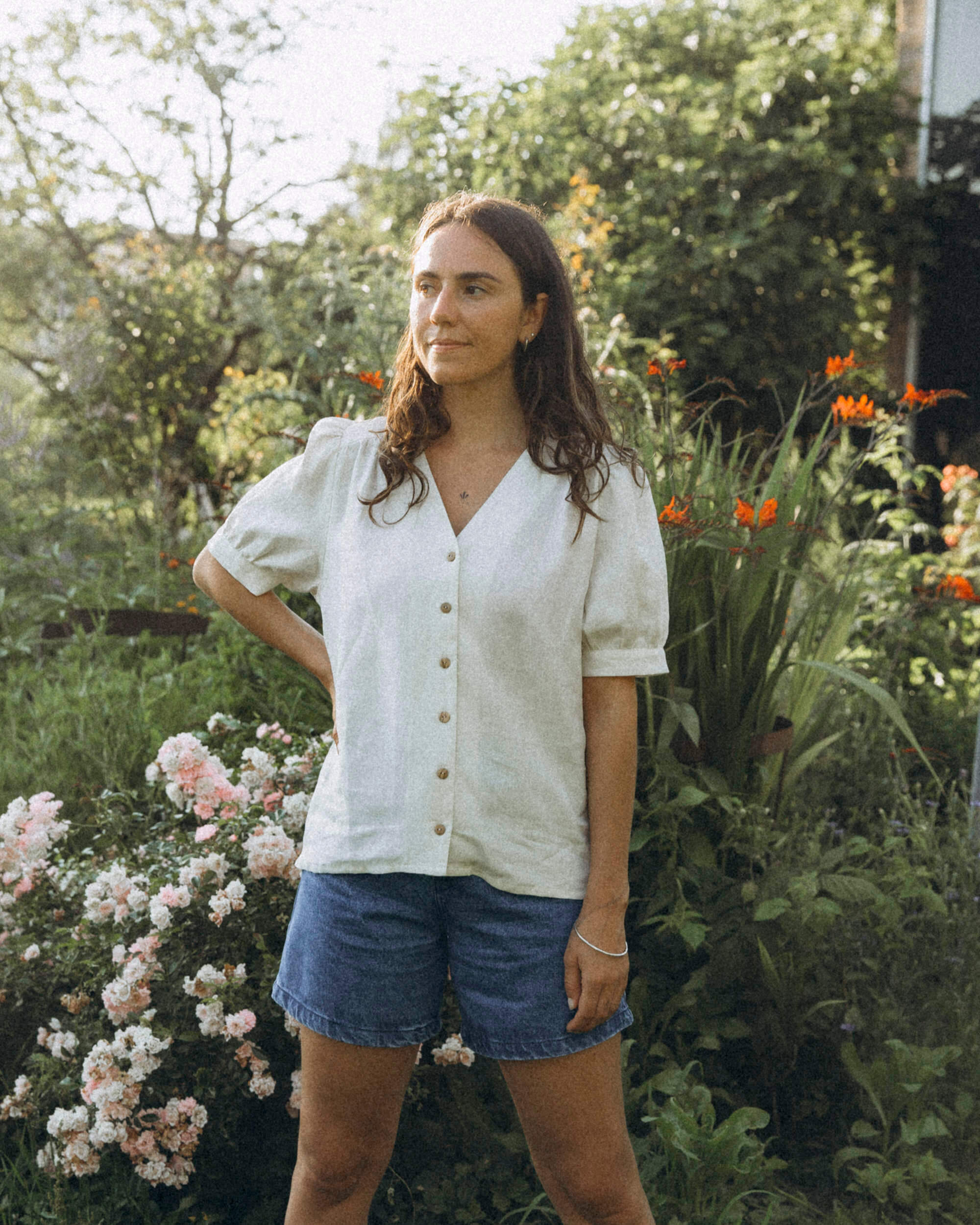 Weisse Bluse Day aus Leinen von Matona