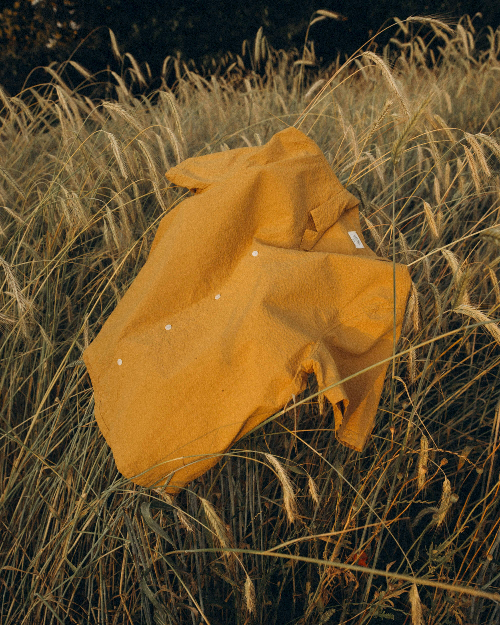 Gelbe Bluse aus Seersucker-Material von Matona