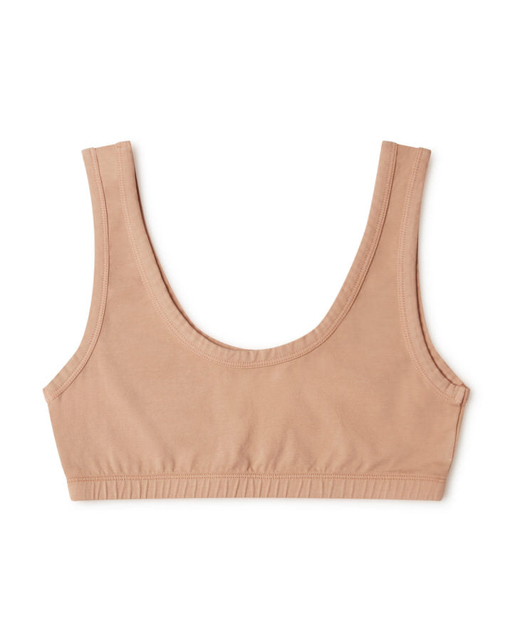 Soutien-gorge terracotta orange-marron en coton biologique par Matona