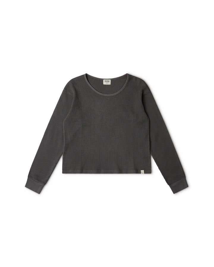 Graues Langarmshirt graphite aus Baumwolle von Matona