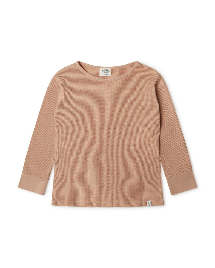 Orange-brown long-sleeved terracotta cotton shirt from Matona