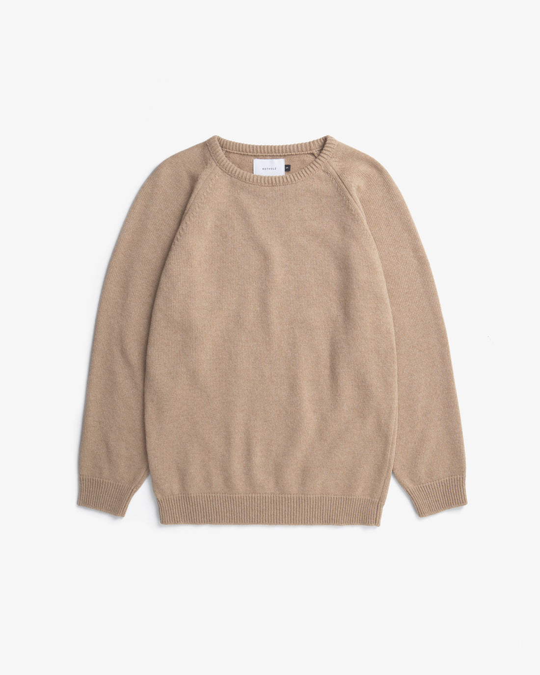 Beige knitted sweater made from recycled wool from Rotholz