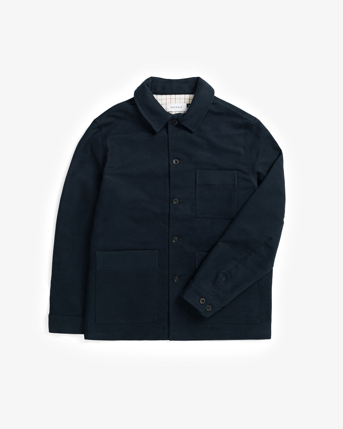 Veste Moleskin bleu foncé en coton 100% biologique de Rotholz