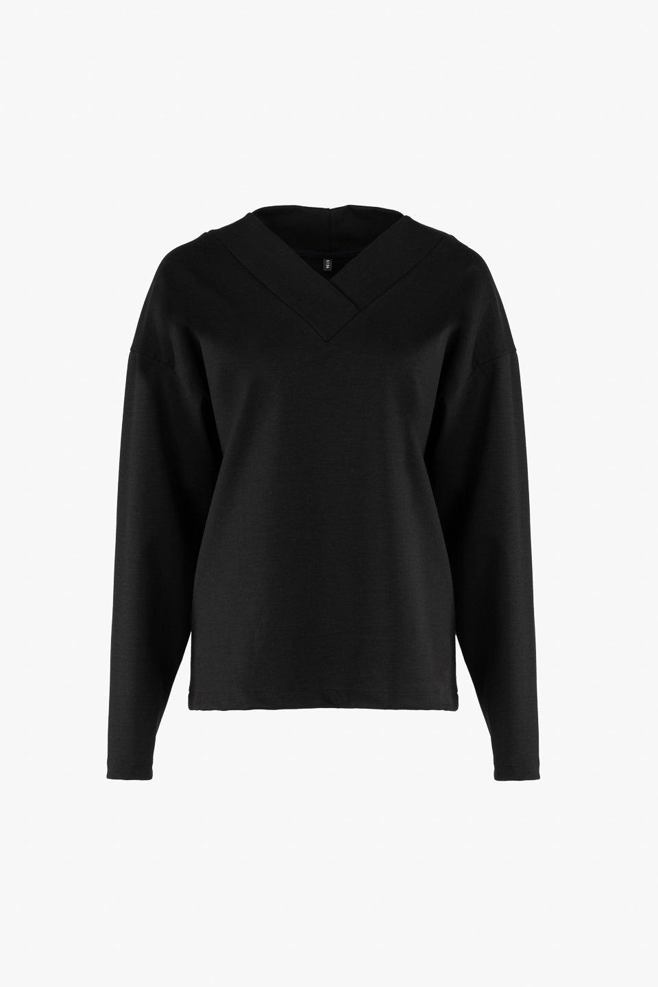 Schwarzer V-Neck Sweater aus Tencel von Moya Kala