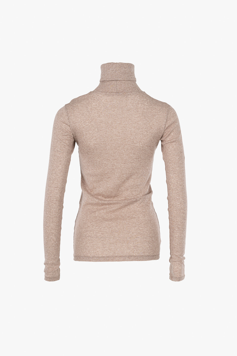 Beiges Langarmshirt mit Rollkragen aus 100% Bio-Baumwolle von Moya Kala