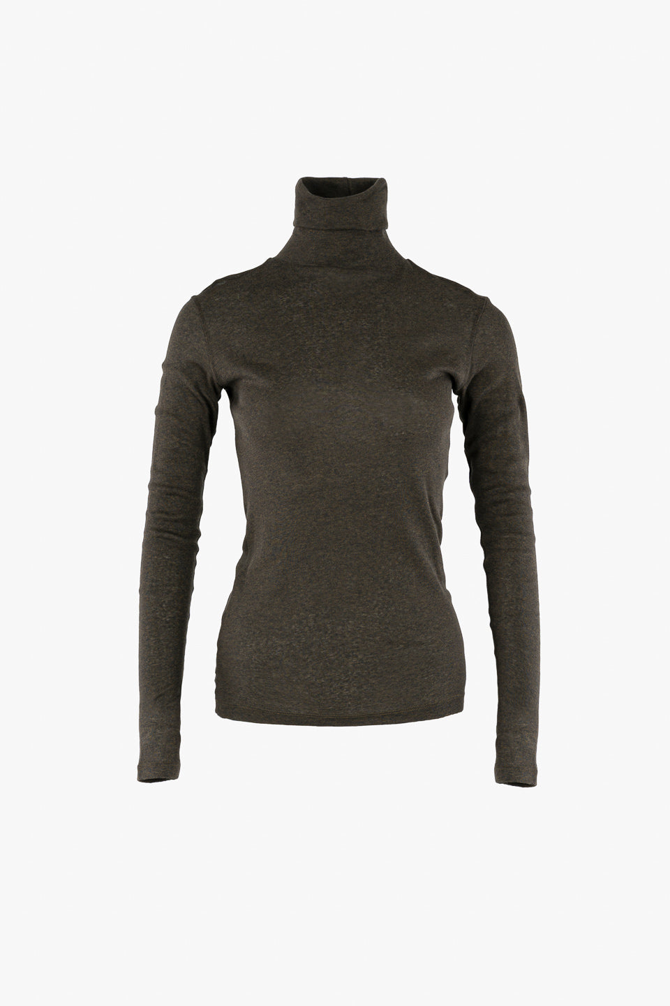 Grünes Rollkragen-Langarmshirt aus 100% Bio-Baumwolle von Moya Kala