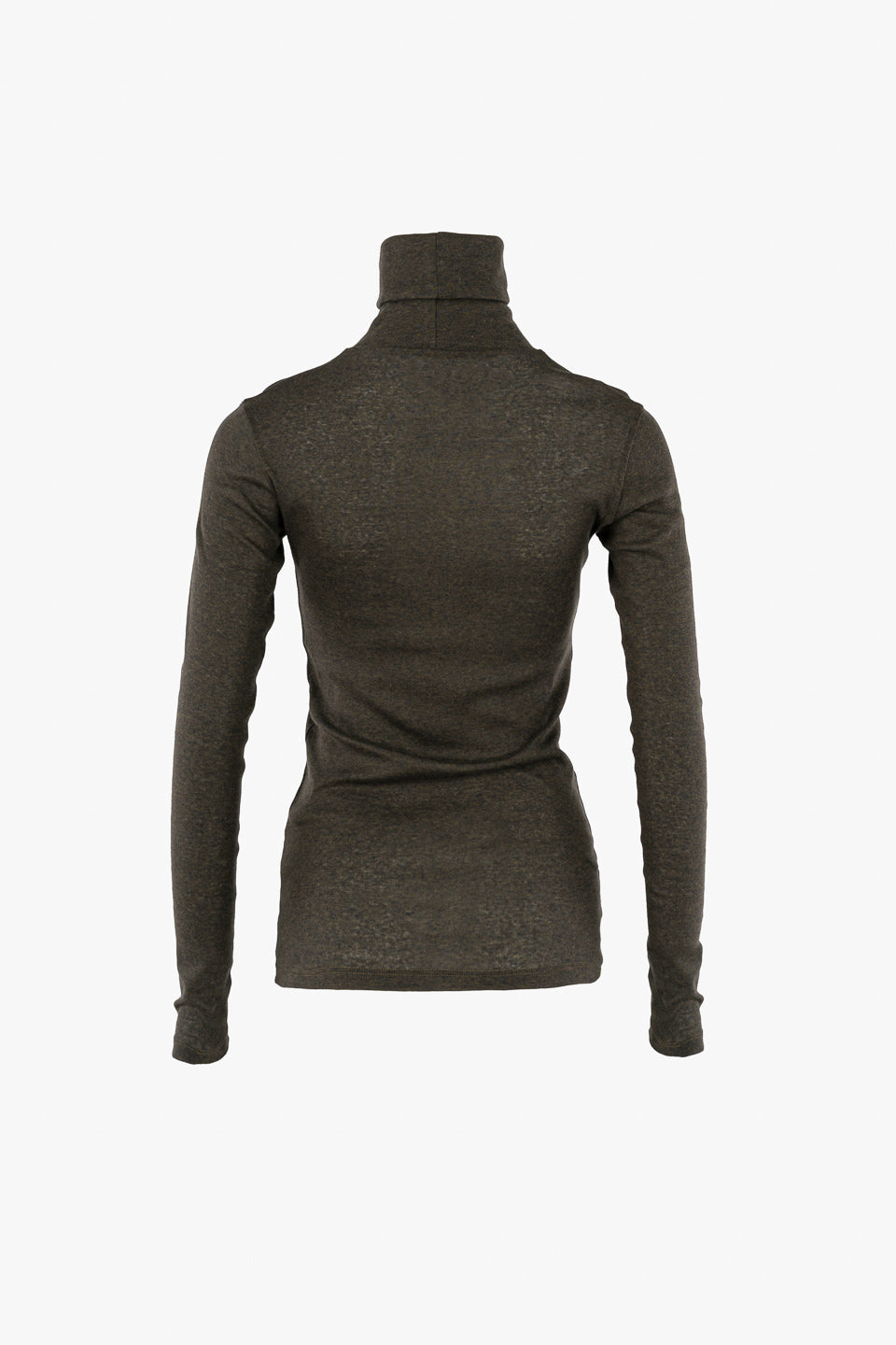 Grünes Rollkragen-Langarmshirt aus 100% Bio-Baumwolle von Moya Kala