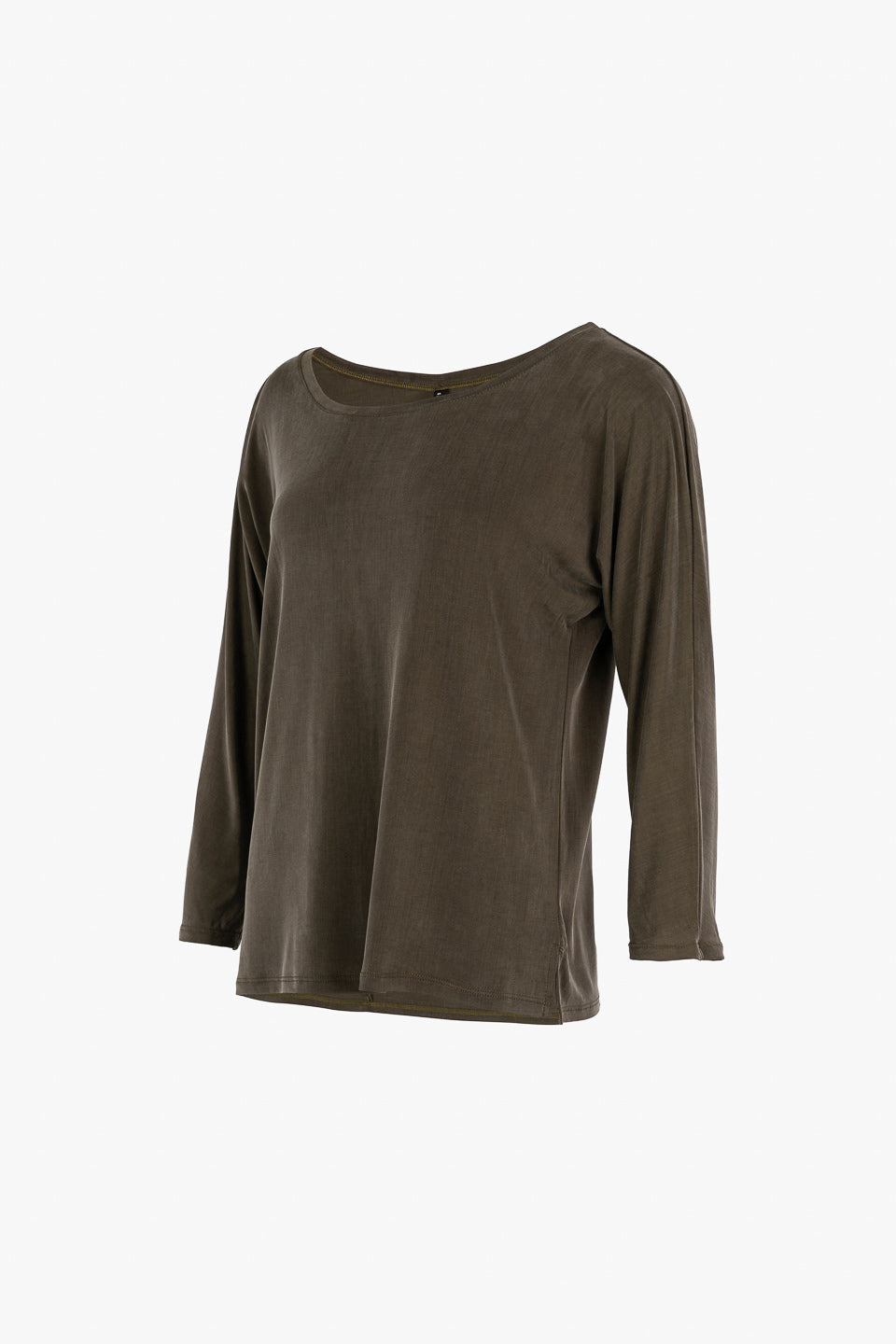 Grünes Langarmshirt aus Cupro von Moya Kala