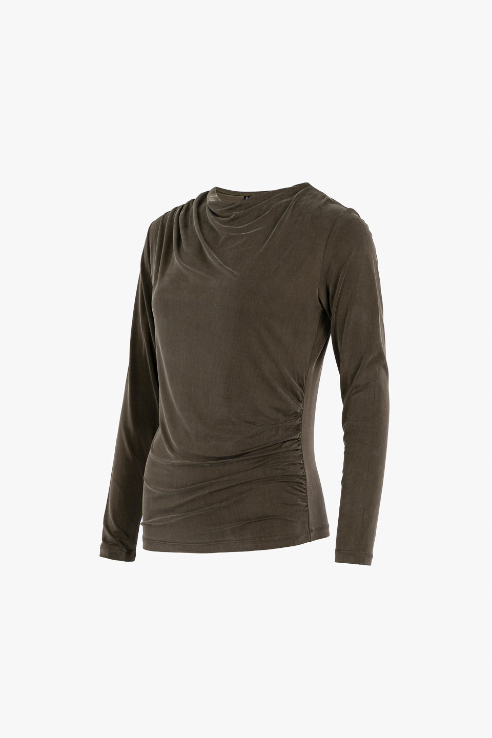Grünes Langarmshirt aus Cupro von Moya Kala