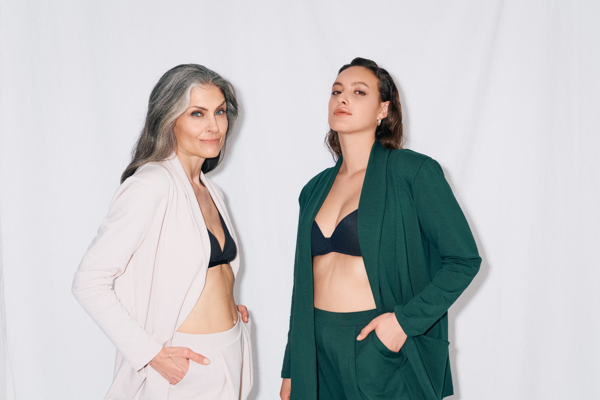 Blazer formel vert en lyocell par MOYA KALA 