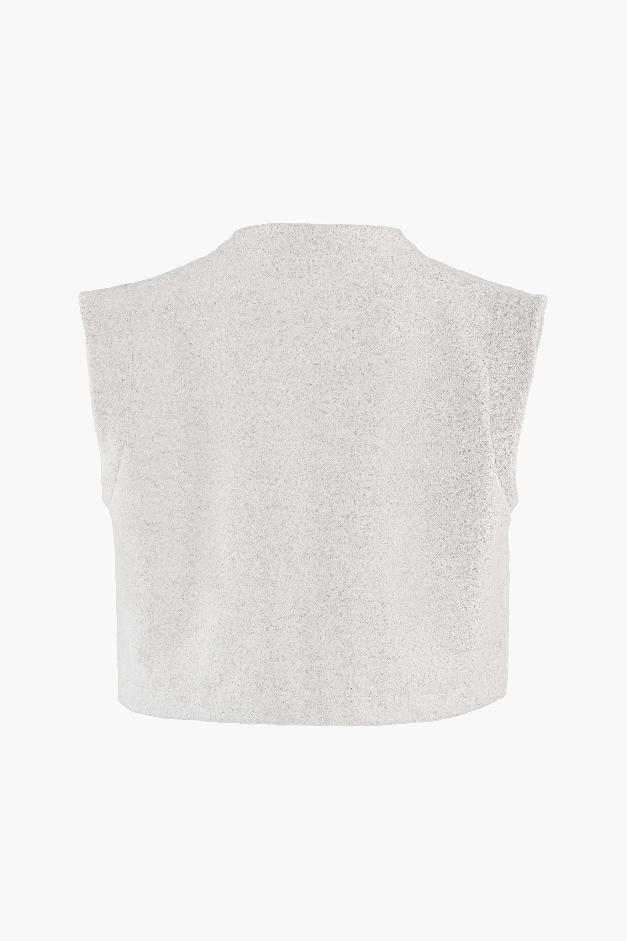 Graue Weste Cocooning aus Bouclé Stoff von Moya Kala