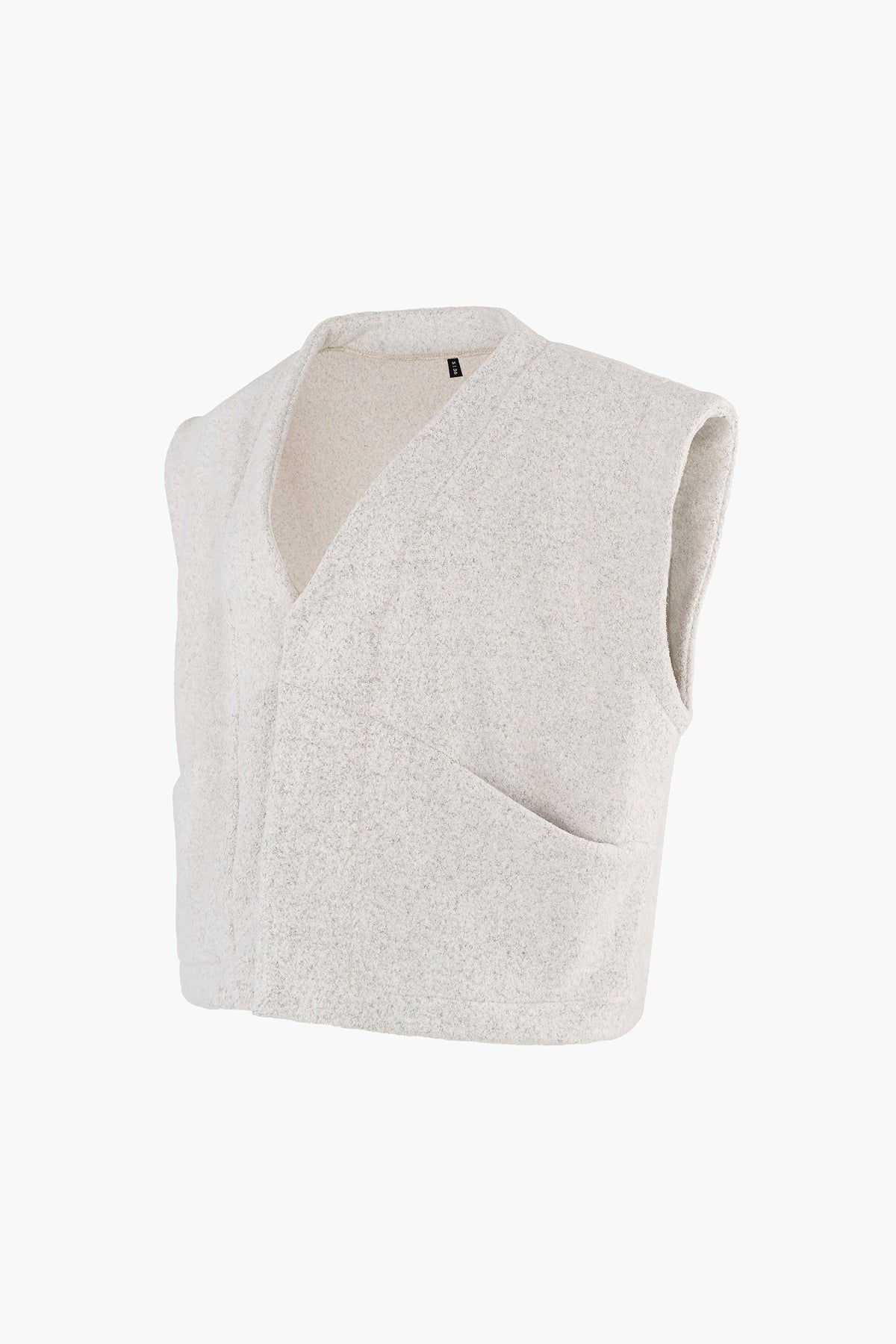 Graue Weste Cocooning aus Bouclé Stoff von Moya Kala