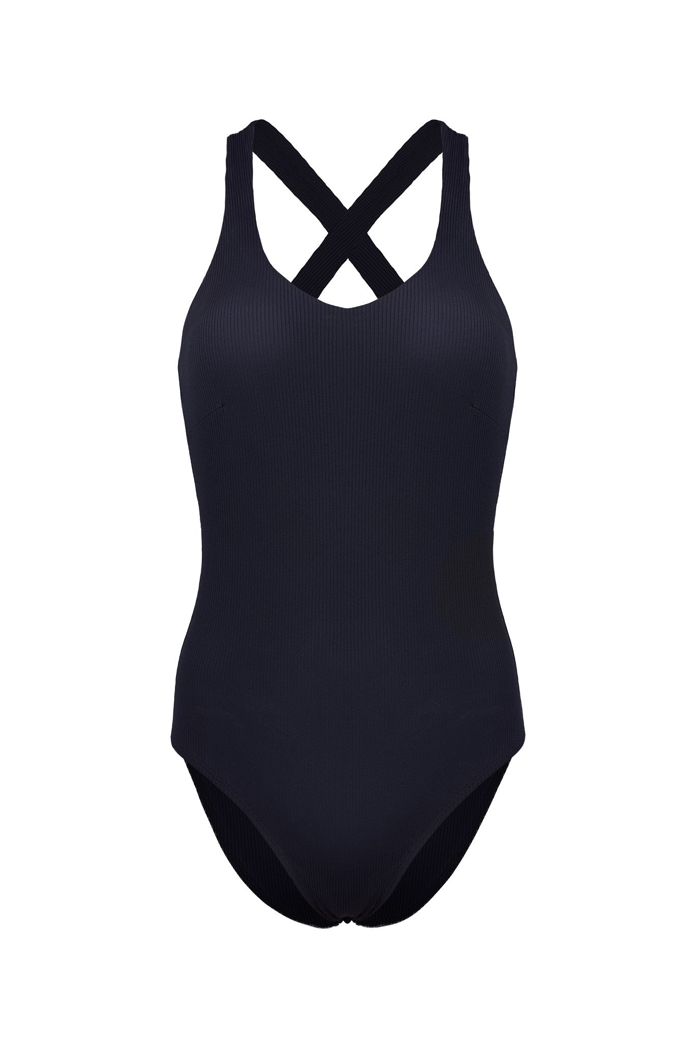 Maillot de bain à bretelles hybrides bleu foncé en polyamide par MOYA KALA