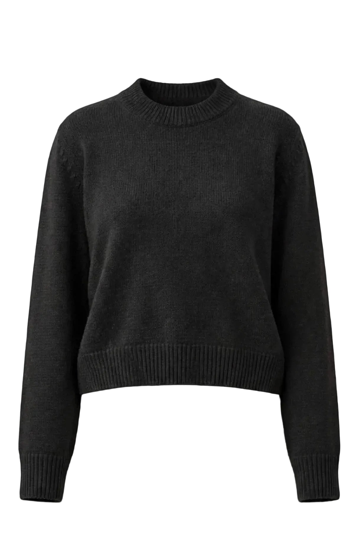 Schwarzer Sweater Nita aus Bio-Baumwolle & recyceltem Kaschmir von Pura Clothing