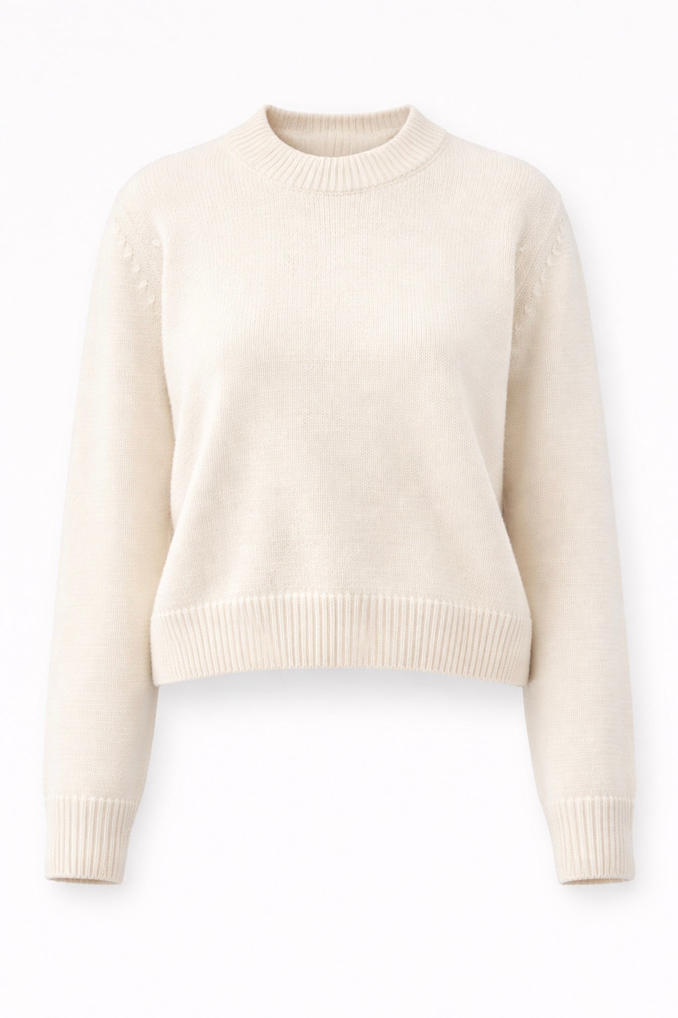 Ecru Sweater Nita aus Bio-Baumwolle & Kaschmir von Pura Clothing