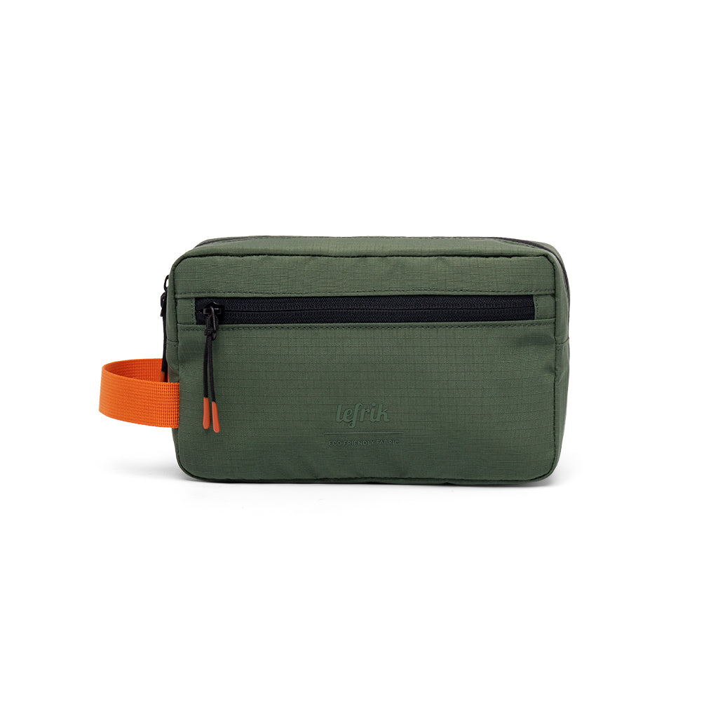 Trousse cosmétique verte NEO Lithe Vandra en PET recyclé de Lefrik