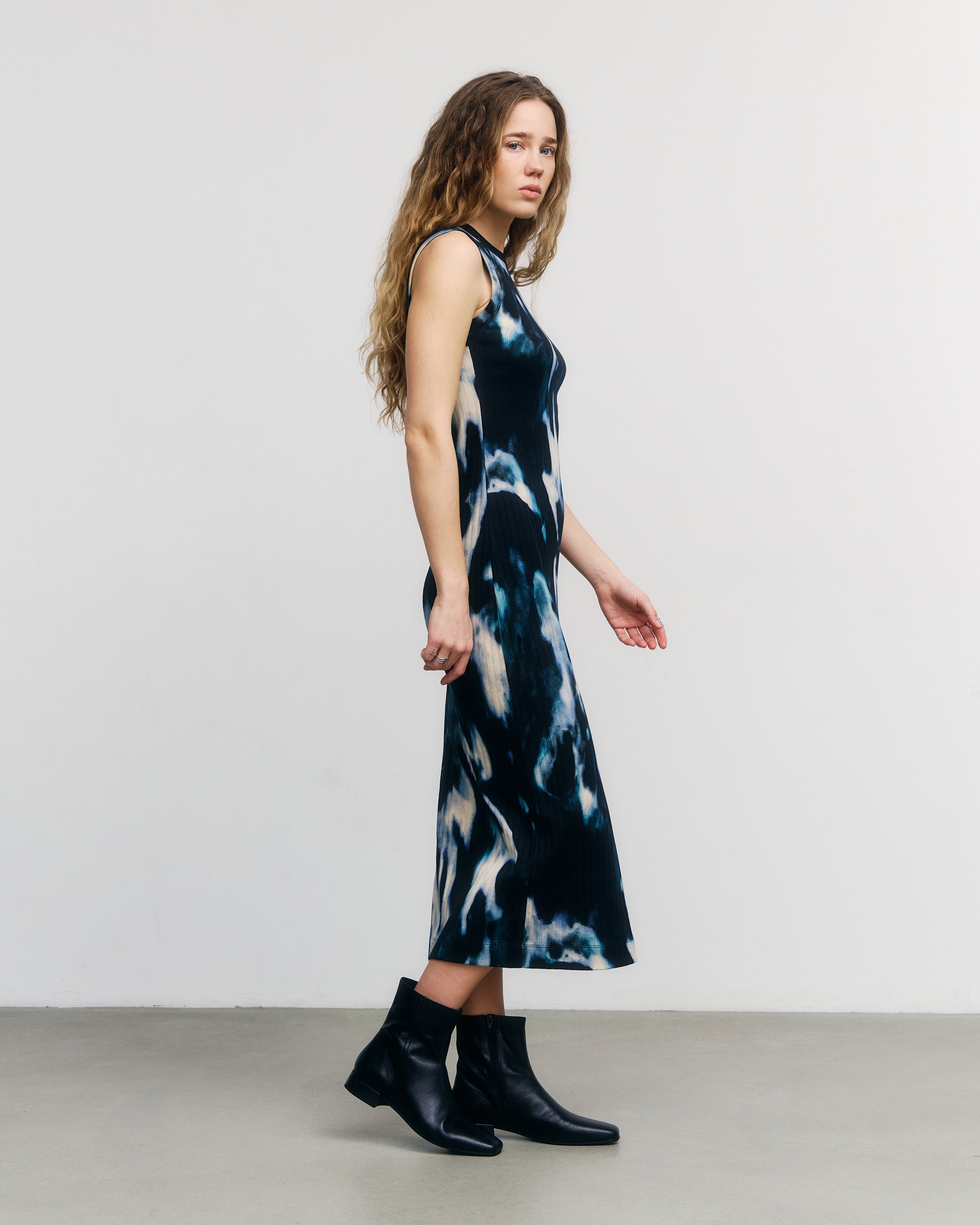 Geripptes Kleid Tie Dye aus Bio-Baumwolle von Rotholz