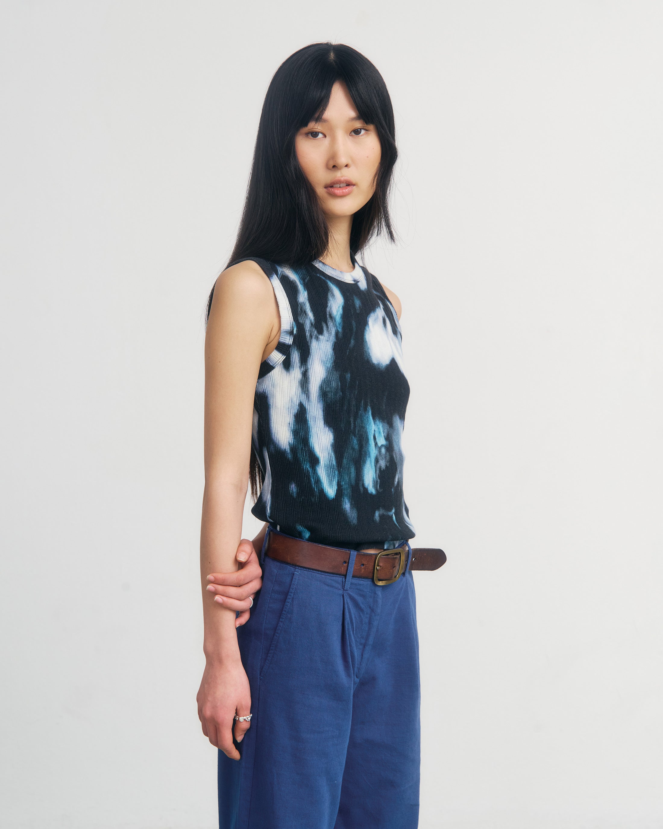 Rotholz Organic Cotton Ribbed Tie Dye Top