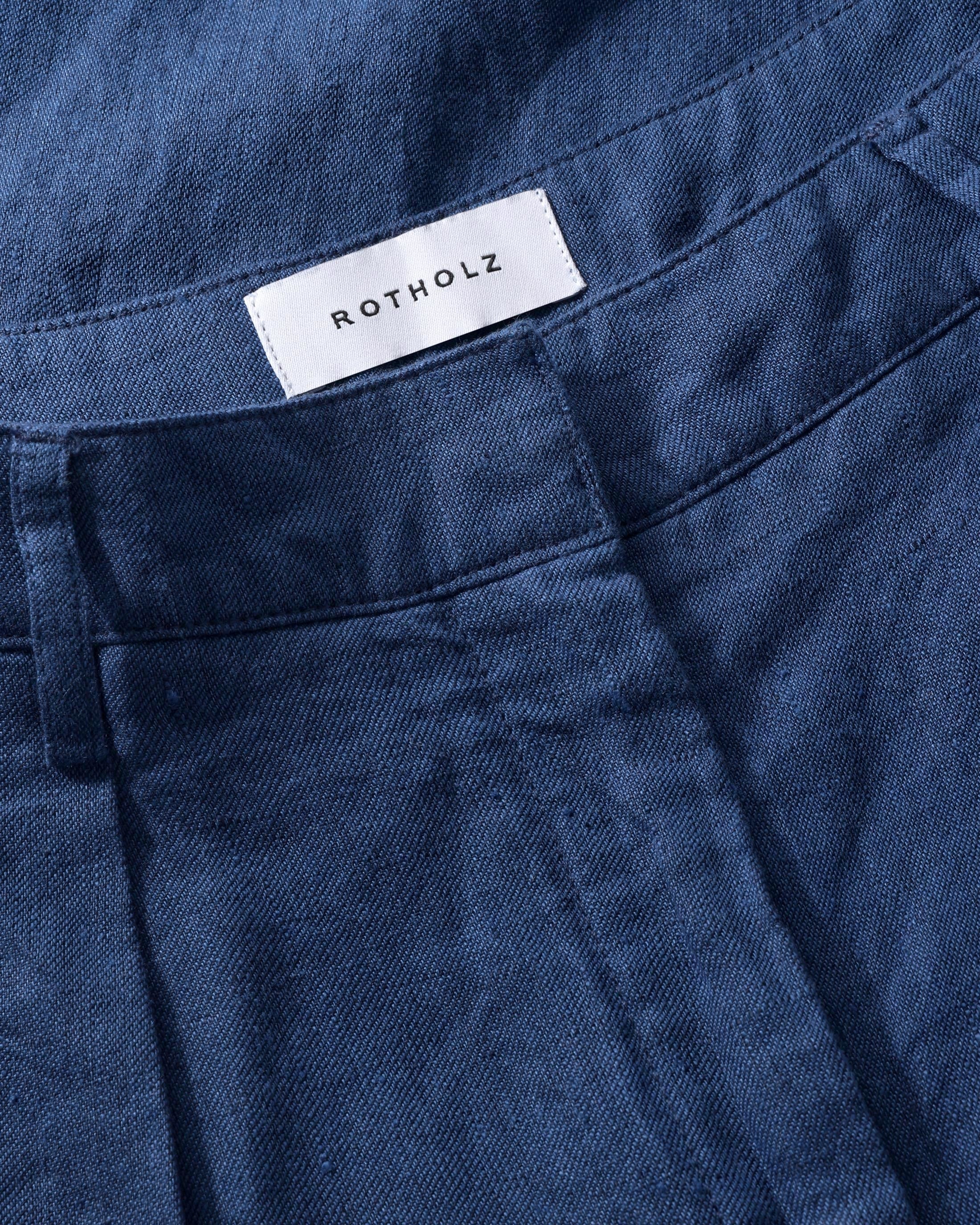 Blaue Hose High Waist aus 100% Bio-Baumwolle von Rotholz