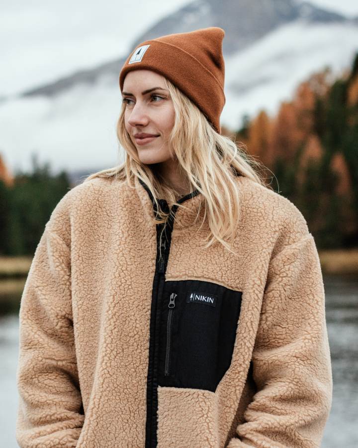 TreeFleece Teddy Relaxed Jacket Caramel - JACKET - NIKIN