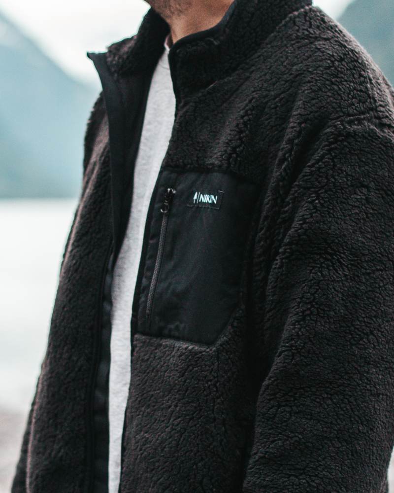 TreeFleece Teddy Relaxed Jacket Dark Anthracite - JACKET - NIKIN