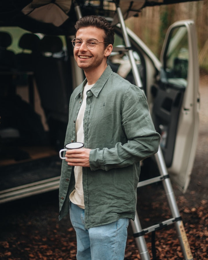 TreePlanter Shirt Linen Sage von NIKIN