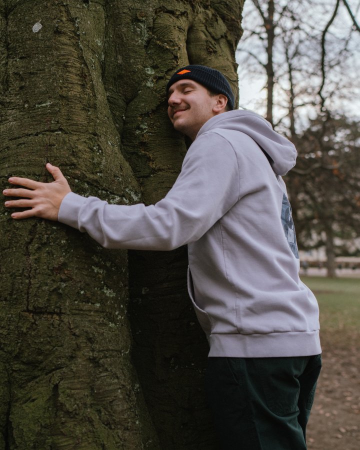 Lila Pullover Tree Anniversary von Nikin