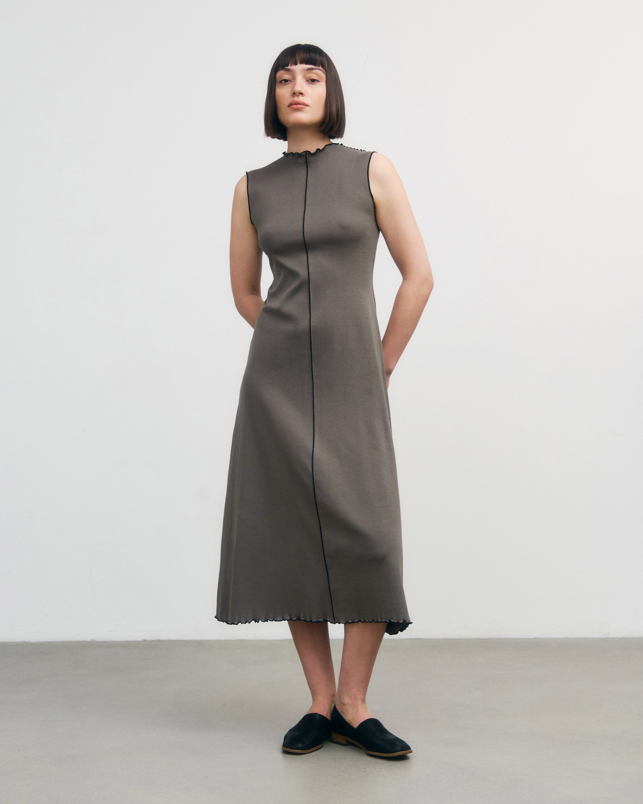 Rotholz Organic Cotton Pin-Tucked Dress