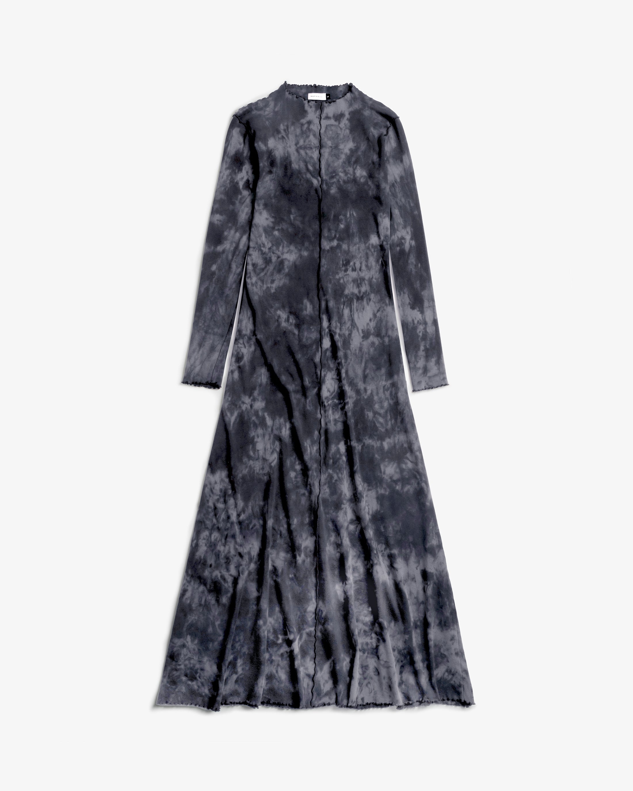 Schwarzes Kleid Batik Pin-Tucked aus Bio-Baumwolle von Rotholz