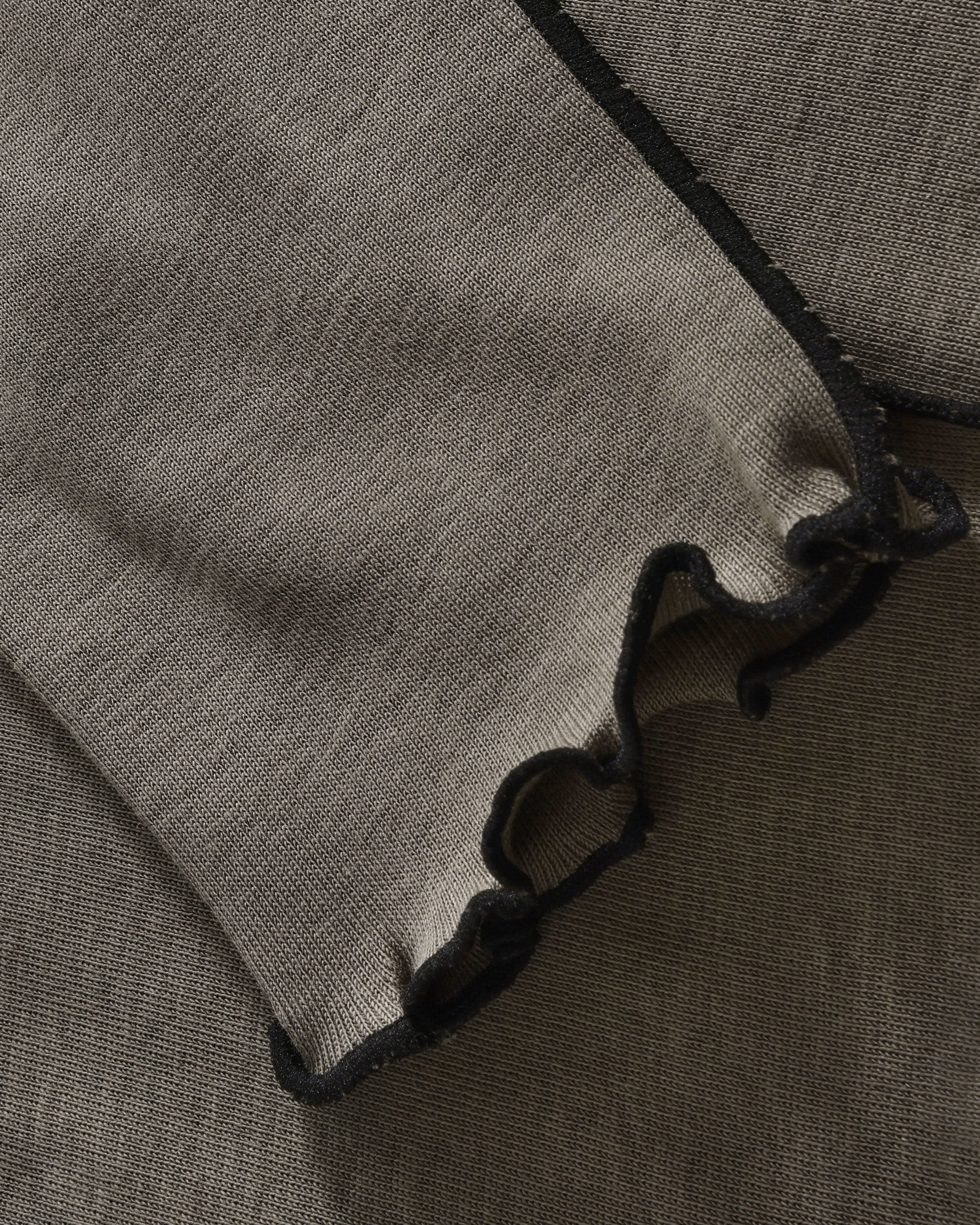 Rotholz Grey Pin-Tucked Long-Sleeve T-Shirt Made of Organic Cotton
