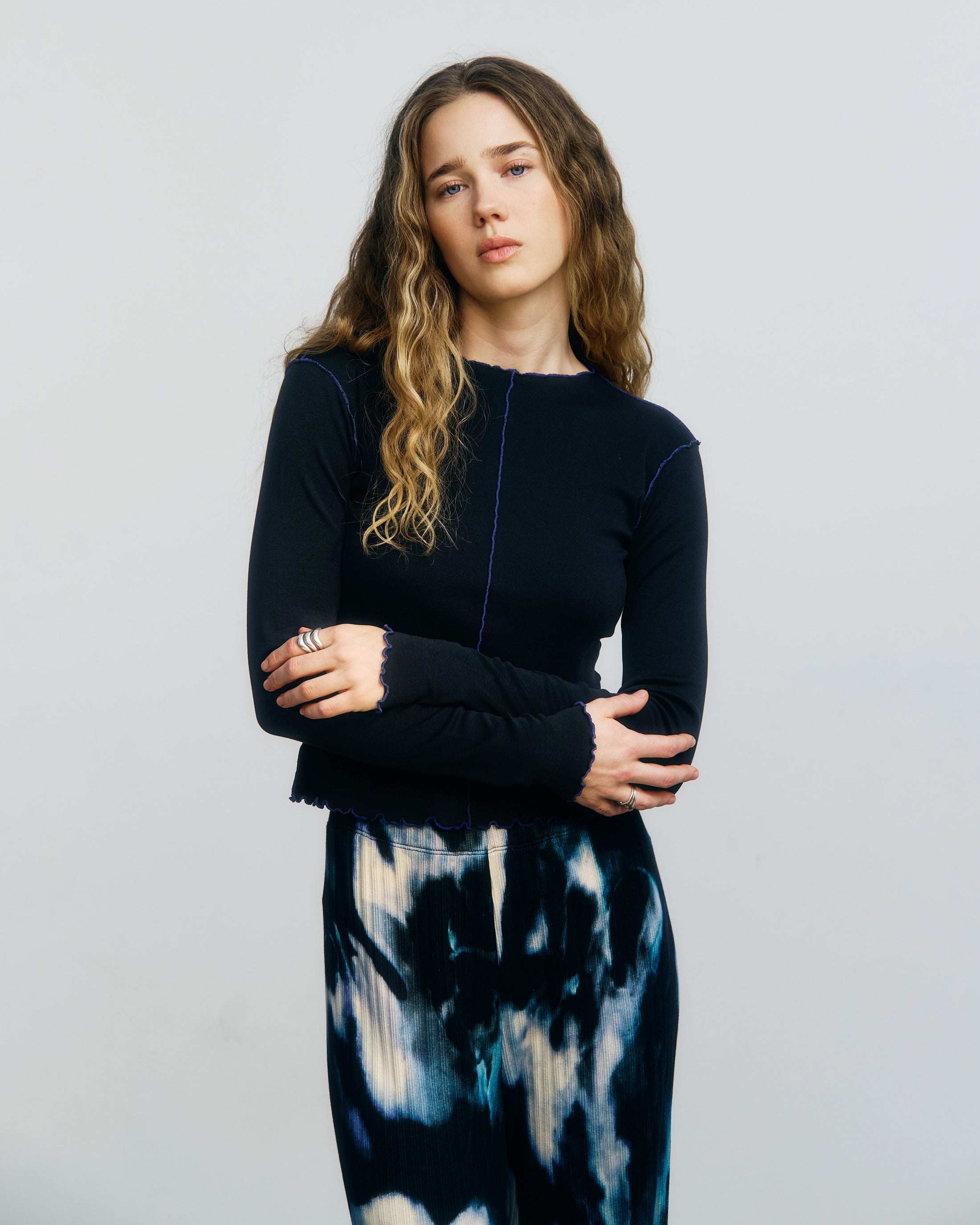 Rotholz Black Pin-Tucked Organic Cotton Long-Sleeve Shirt