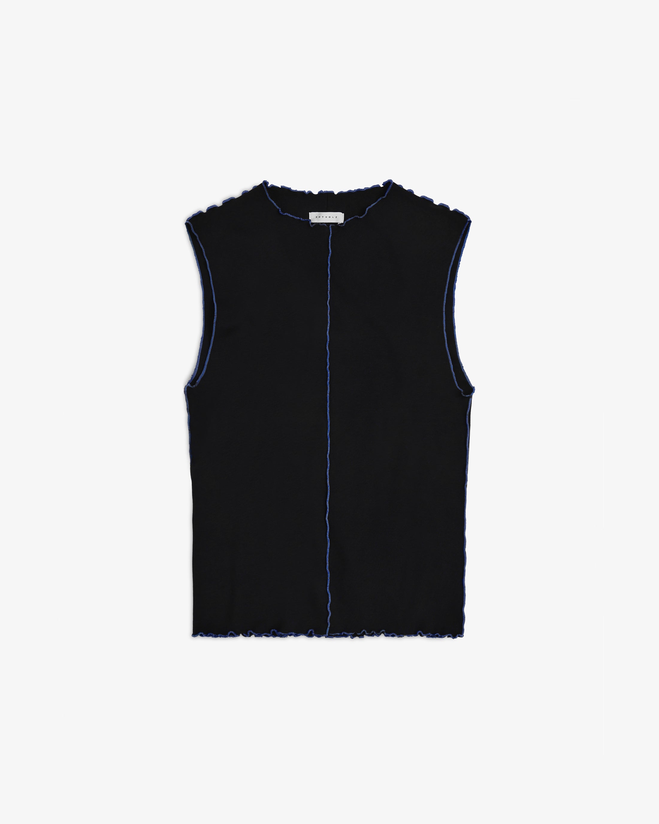 Rotholz Black Organic Cotton Pin-Tucked Top