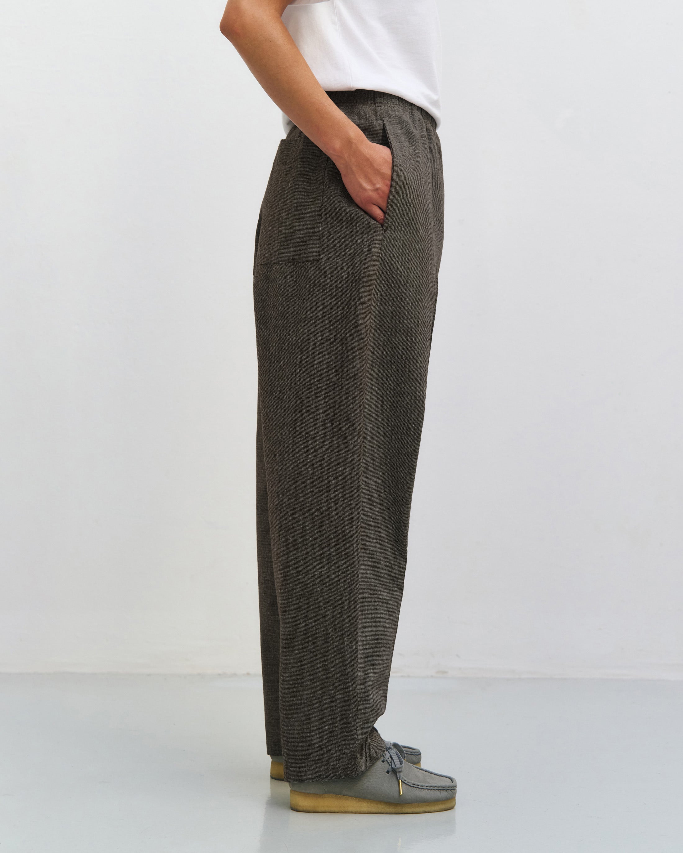 Braune weite Hose aus 100% Bio-Baumwolle von Rotholz
