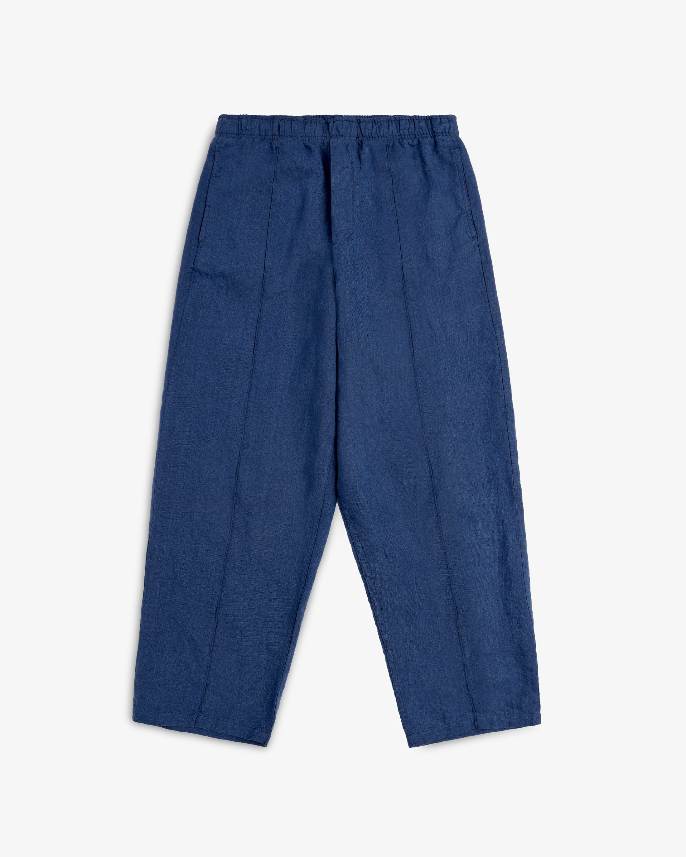 Blaue Bundfaltenhose Weit aus Bio-Baumwolle von Rotholz