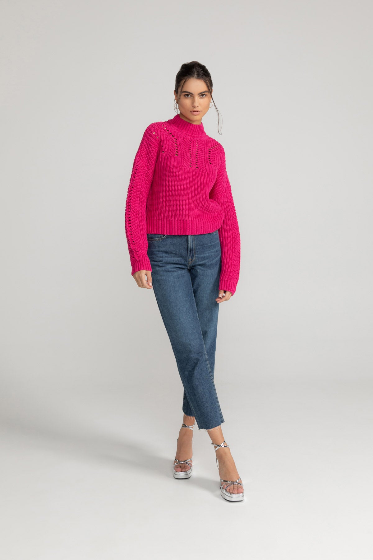 ALEIKA sweater in pink by LOVJOI made of organic cotton