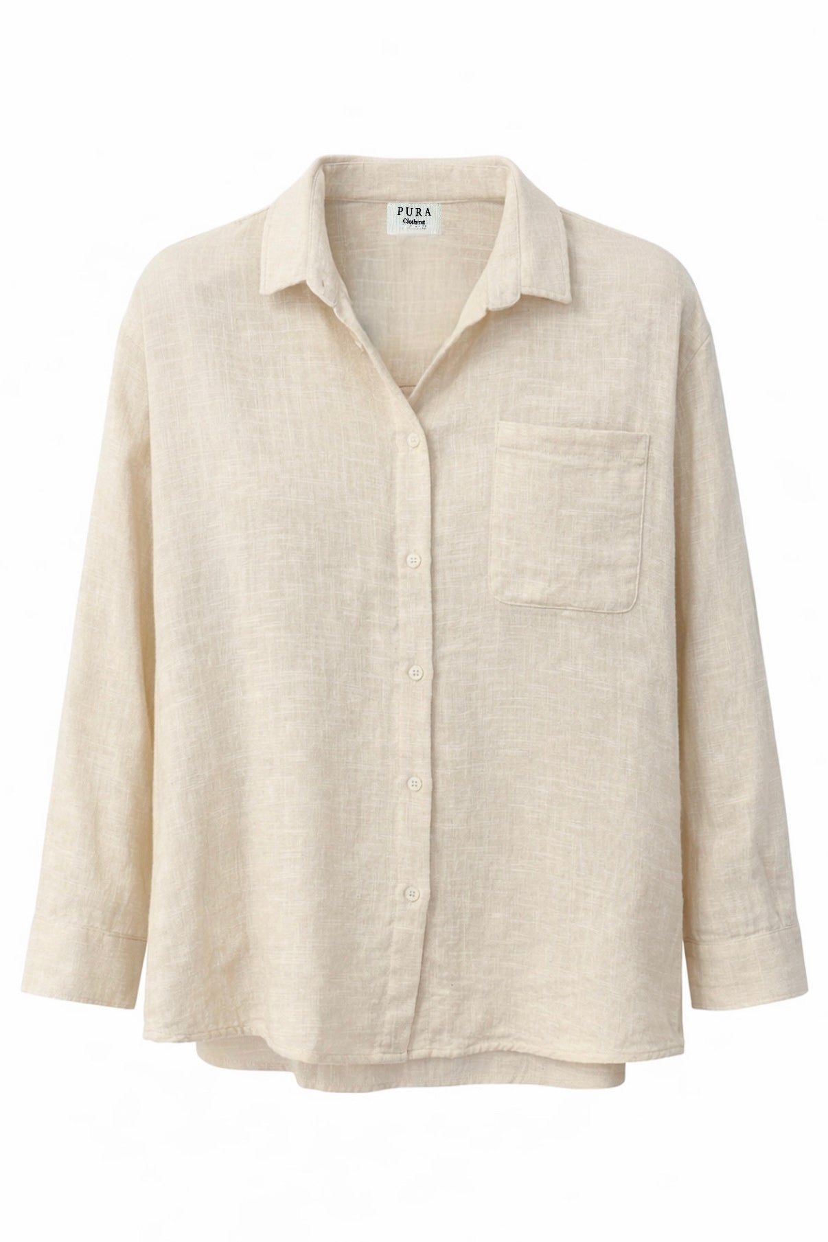 Ecru Bluse the Ralph aus 100% Bio-Baumwolle von Pura Clothing