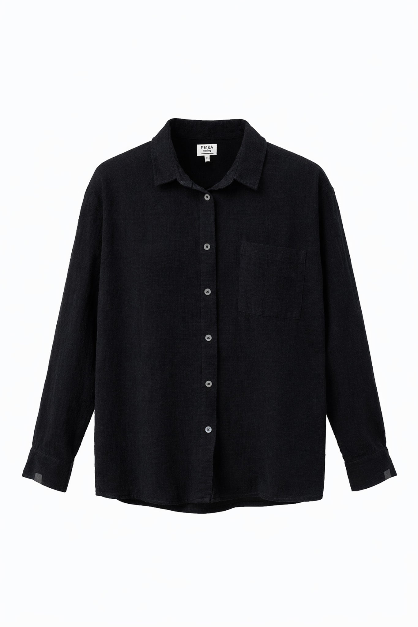 Schwarze Bluse the Ralph aus 100% Bio-Baumwolle von Pura Clothing