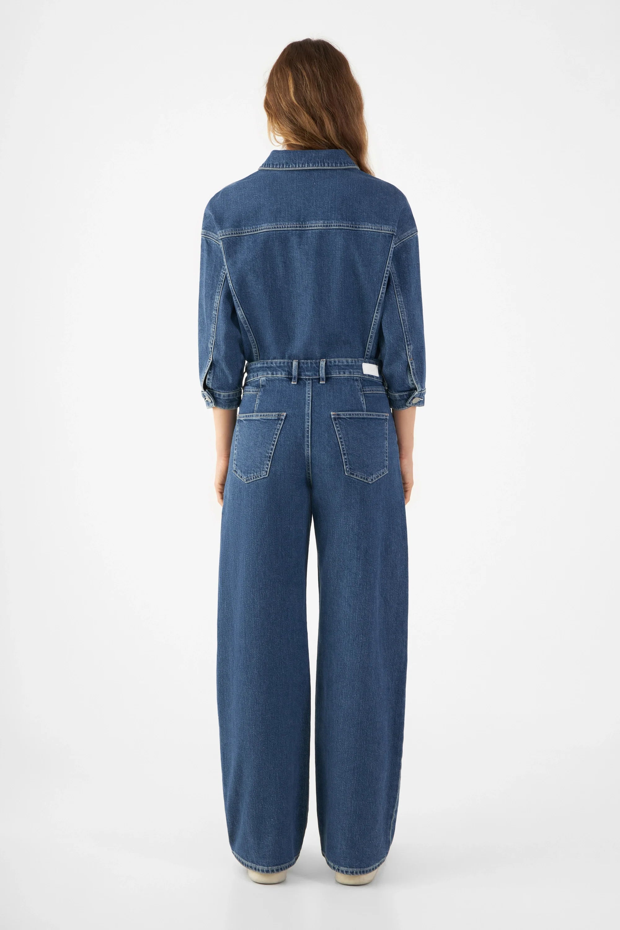 Helleblauer Overall Ros Minimal Stretch aus Bio-Baumwolle von Dawn Denim