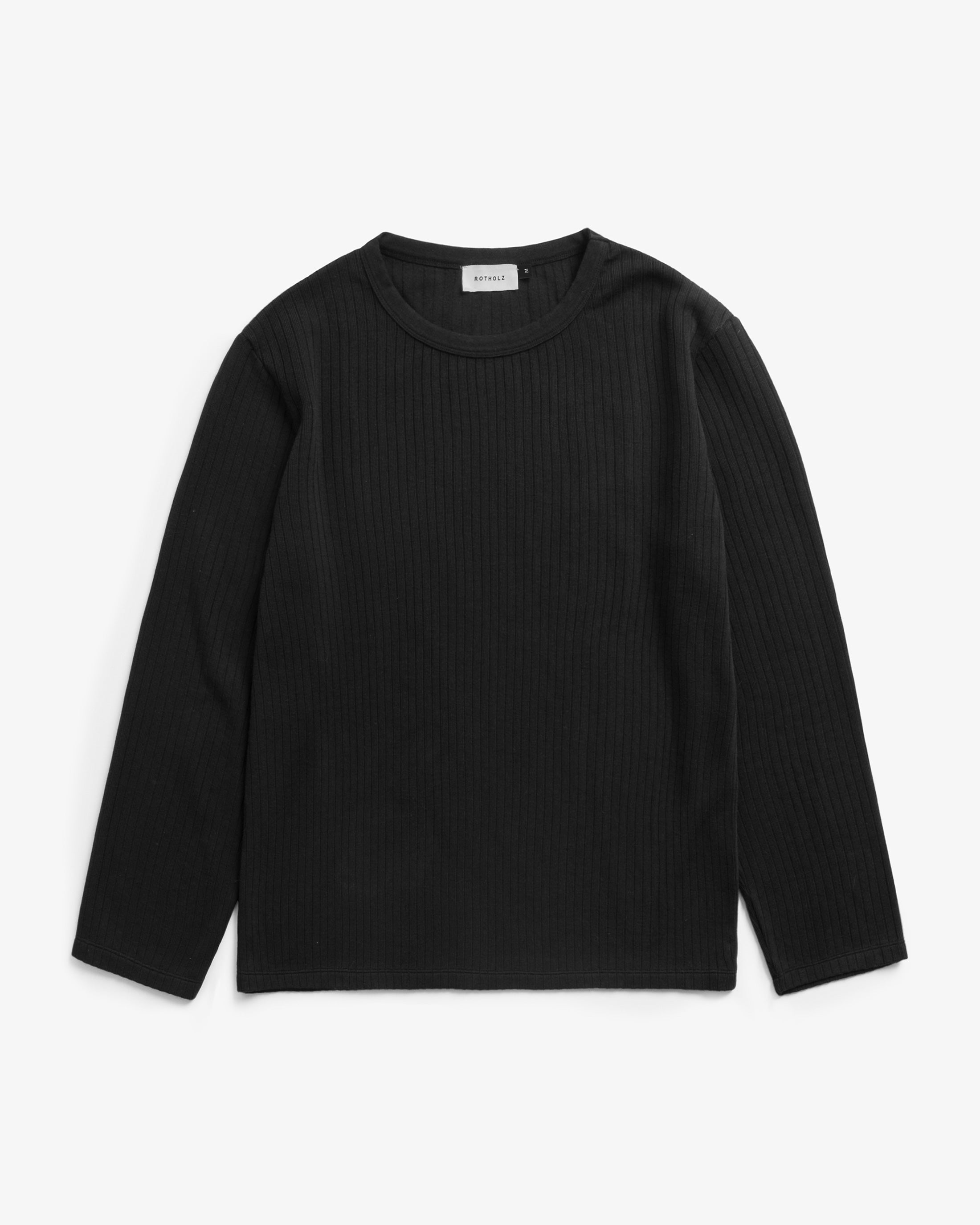 Schwarzes Langarmshirt Oversize aus Bio-Baumwolle von Rotholz