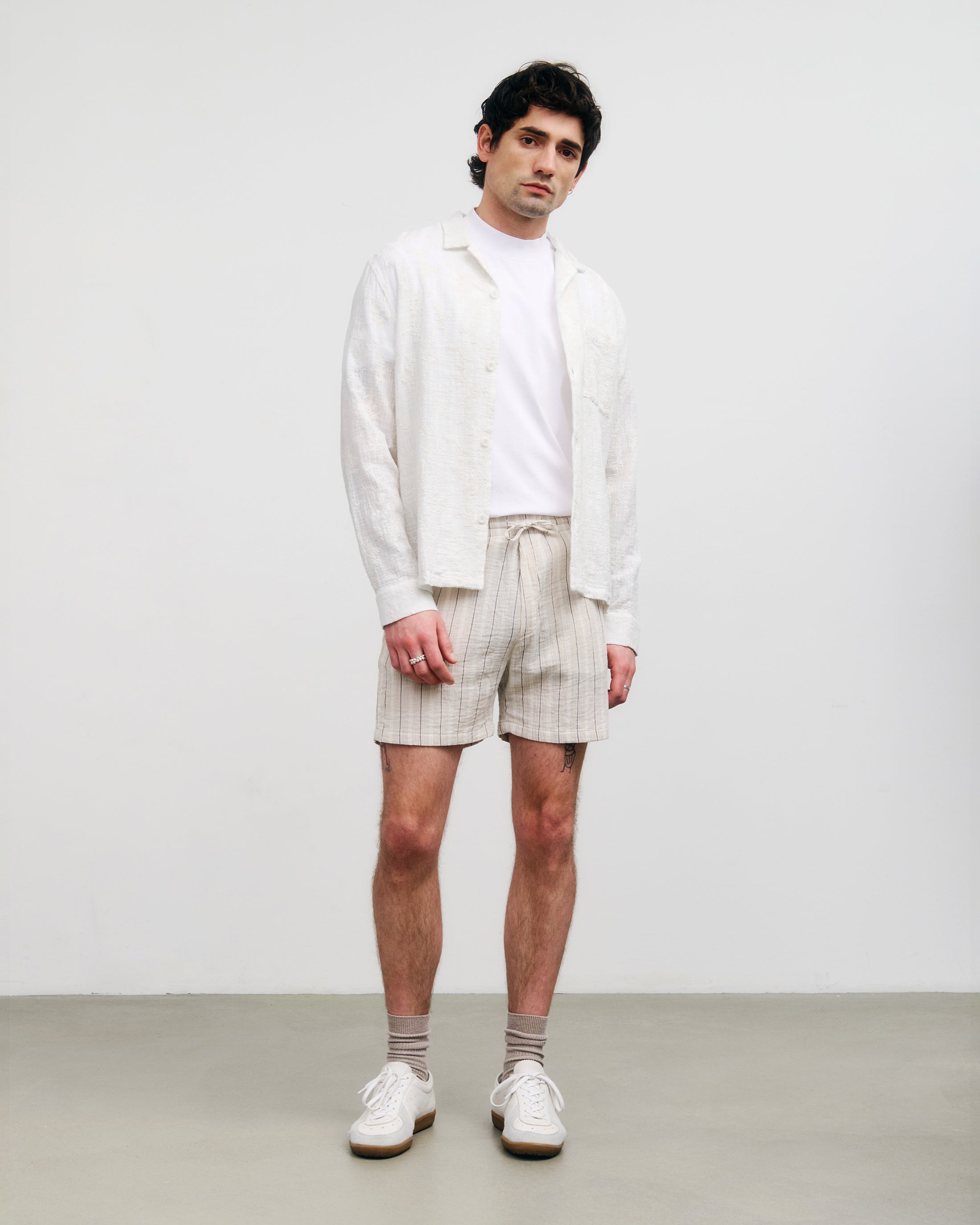 Gestreifte Musselin Shorts aus Bio-Baumwolle von Rotholz