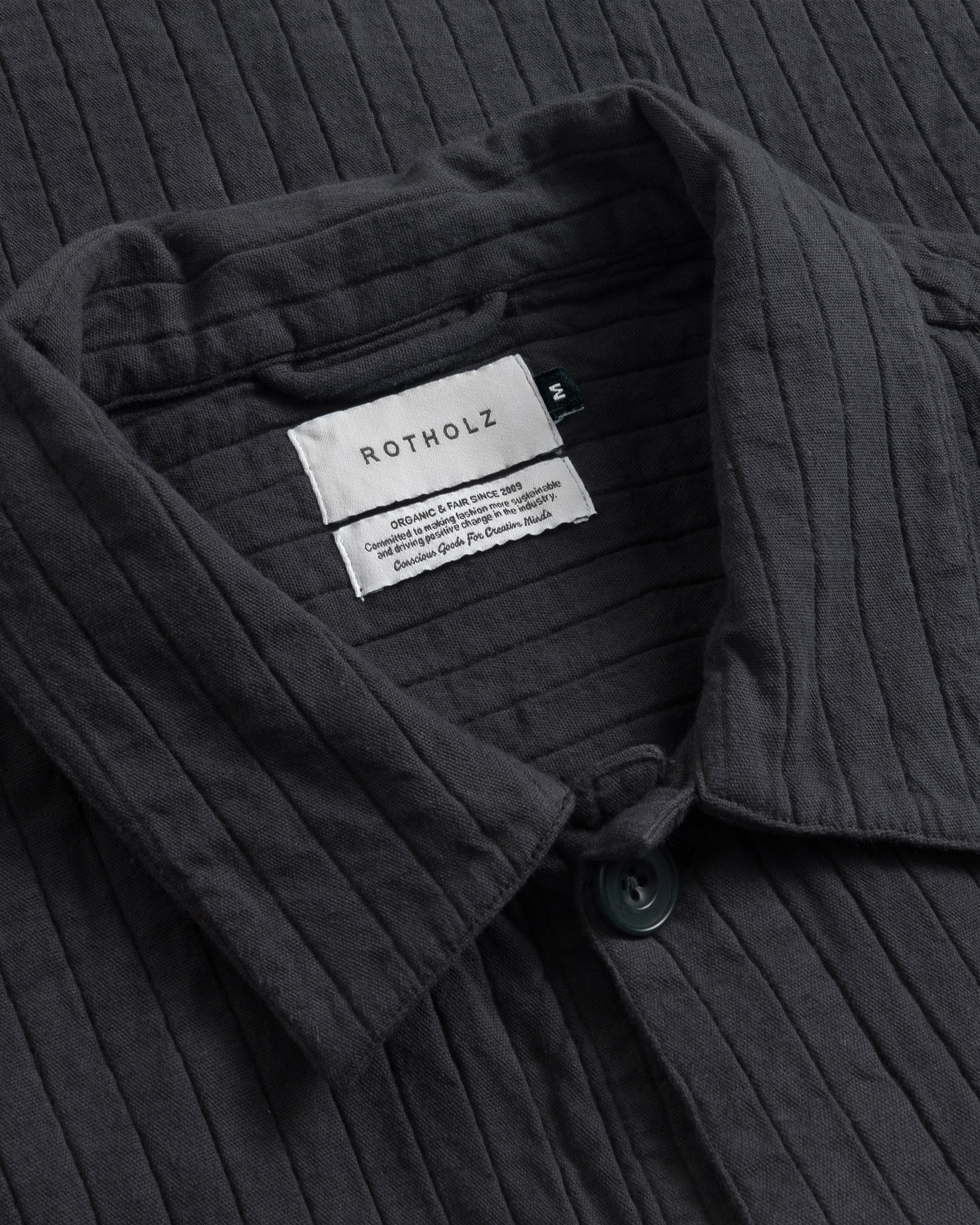 Dunkelgraue Jacke Workwear gerippt aus Bio-Baumwolle von Rotholz