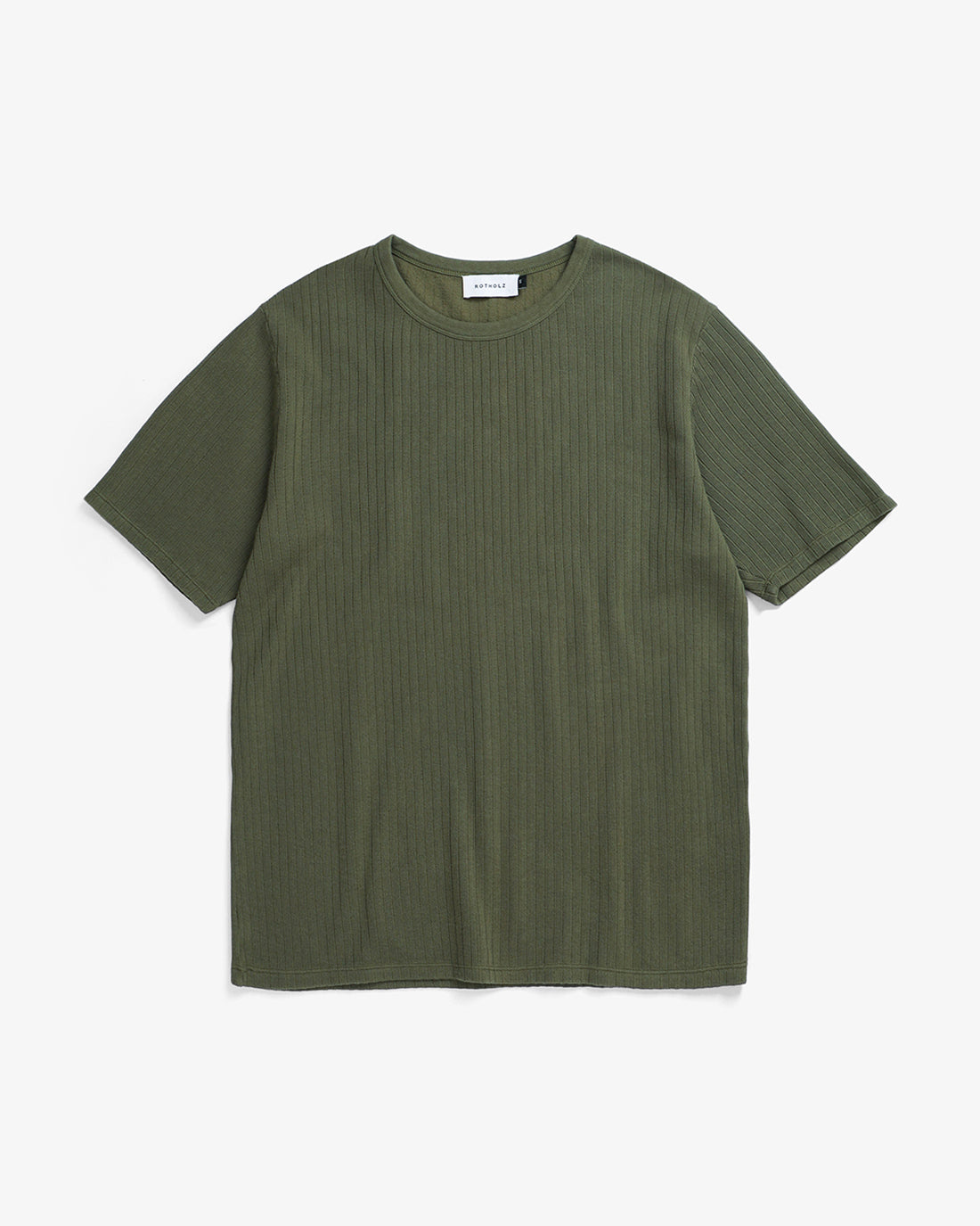 Green T-shirt made of 100% organic cotton by Rotholz