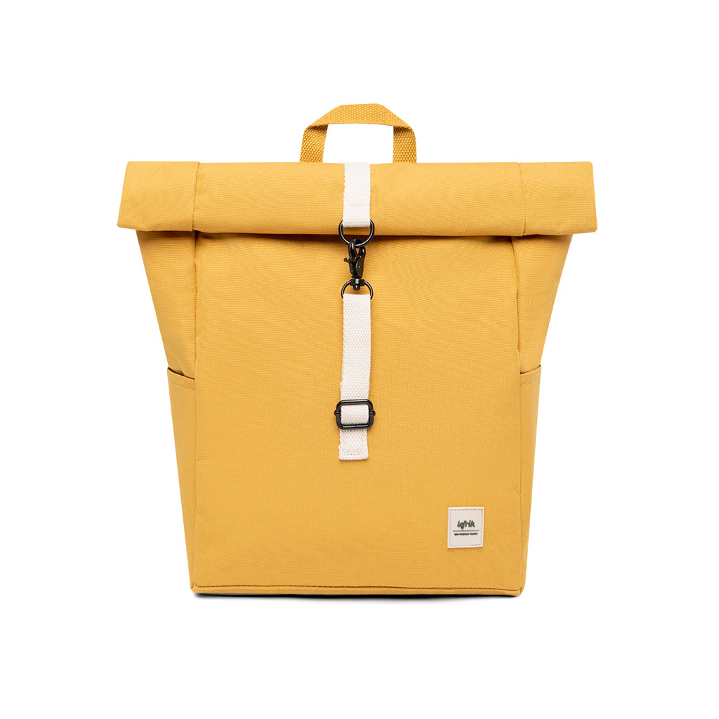 Yellow Roll Mini backpack made from recycled PET from Lefrik