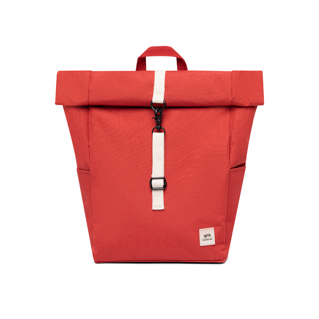 Roter Rucksack Roll Mini aus recyceltem PET von Lefrik