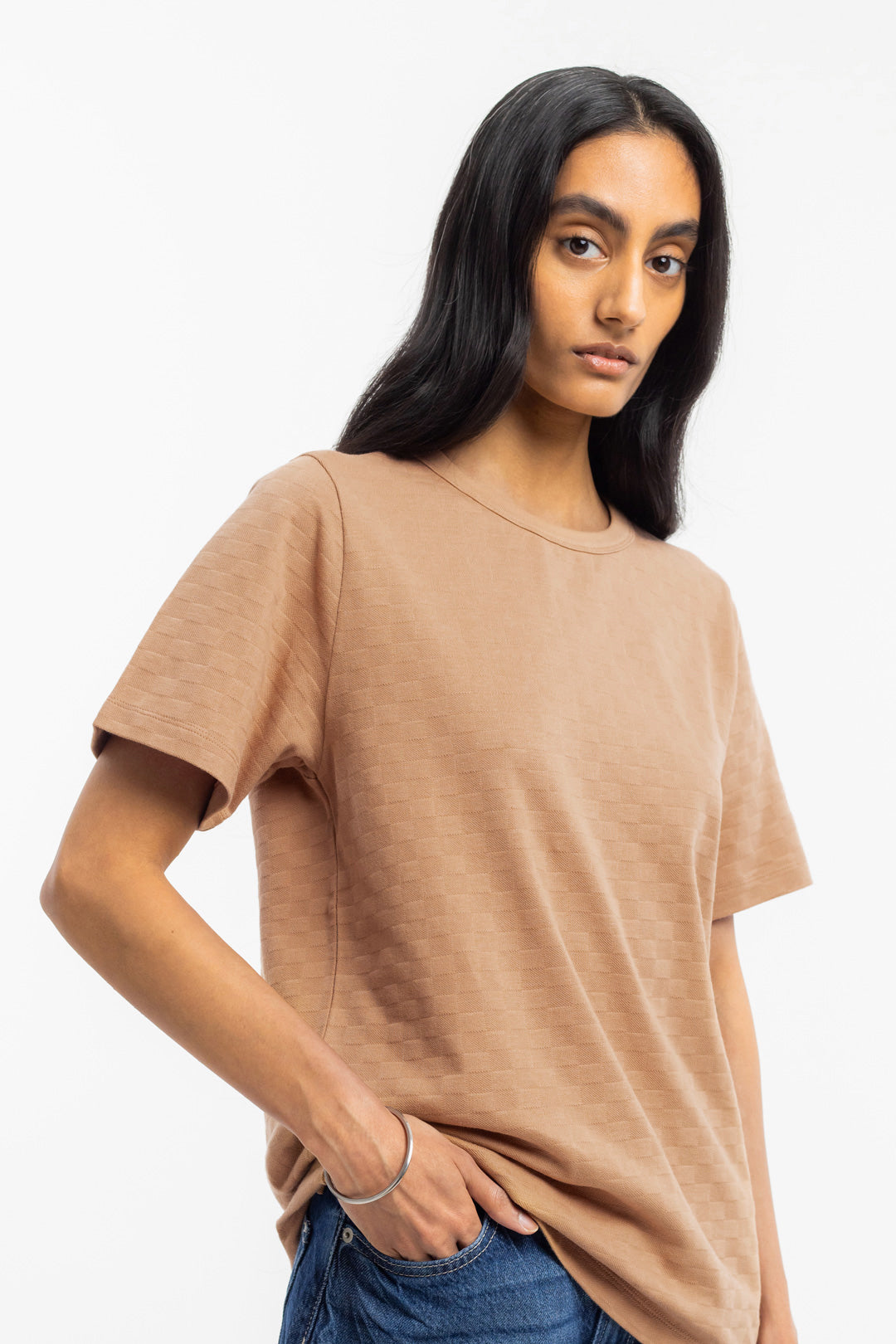 Karamellfarbenes T-Shirt aus 100% Bio-Baumwolle von Rotholz