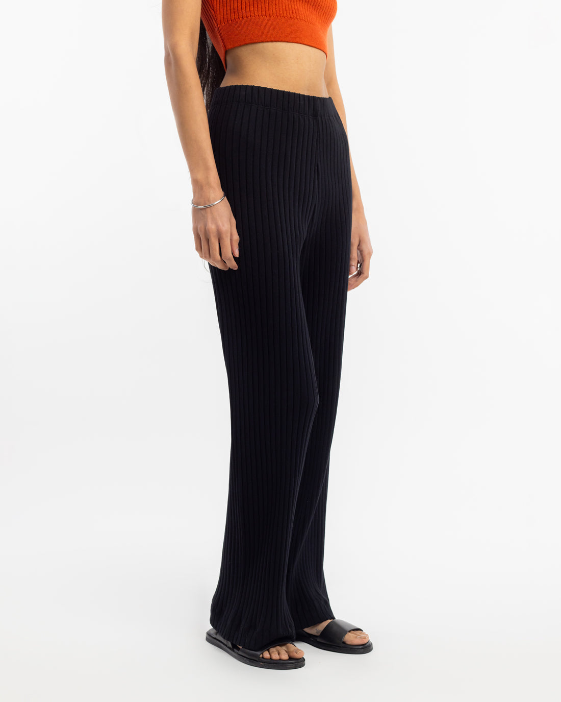 Black organic cotton trousers from Rotholz